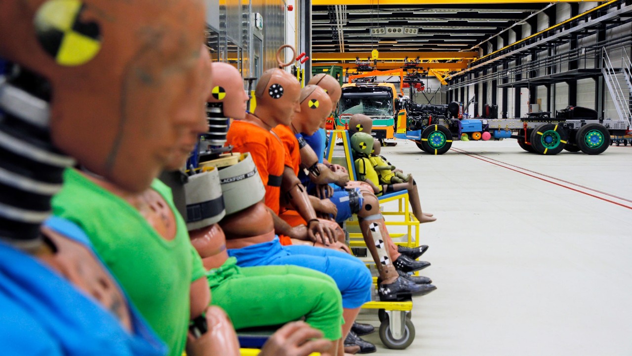 Human Dummies in Volvo Group Facility to Test Road Traffic Safety I Volvo Group